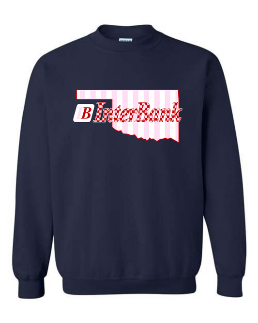 Interbank- Pink Stripe Checker Word