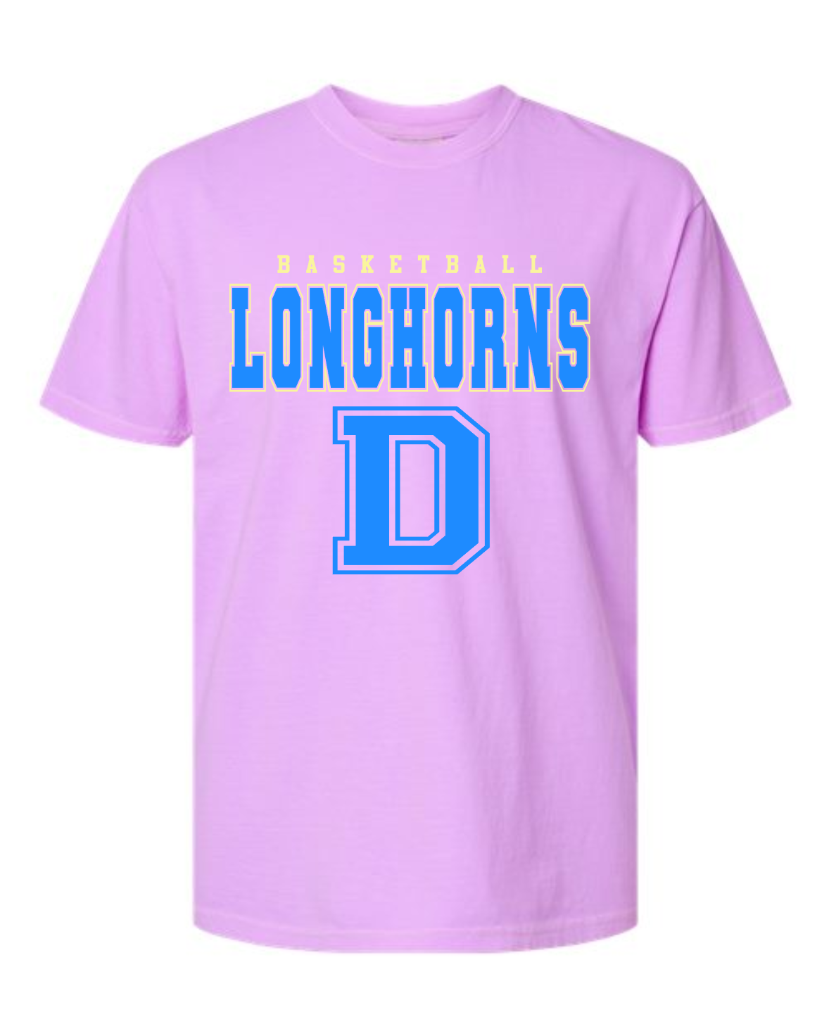 Basketball Longhorns- Neon Violet and Gray