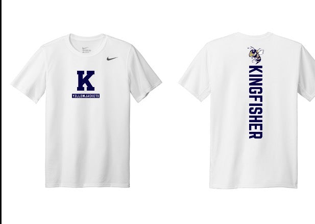 K Yellowjackets with KINGFISHER Back- WHITE & CAROLINA BLUE