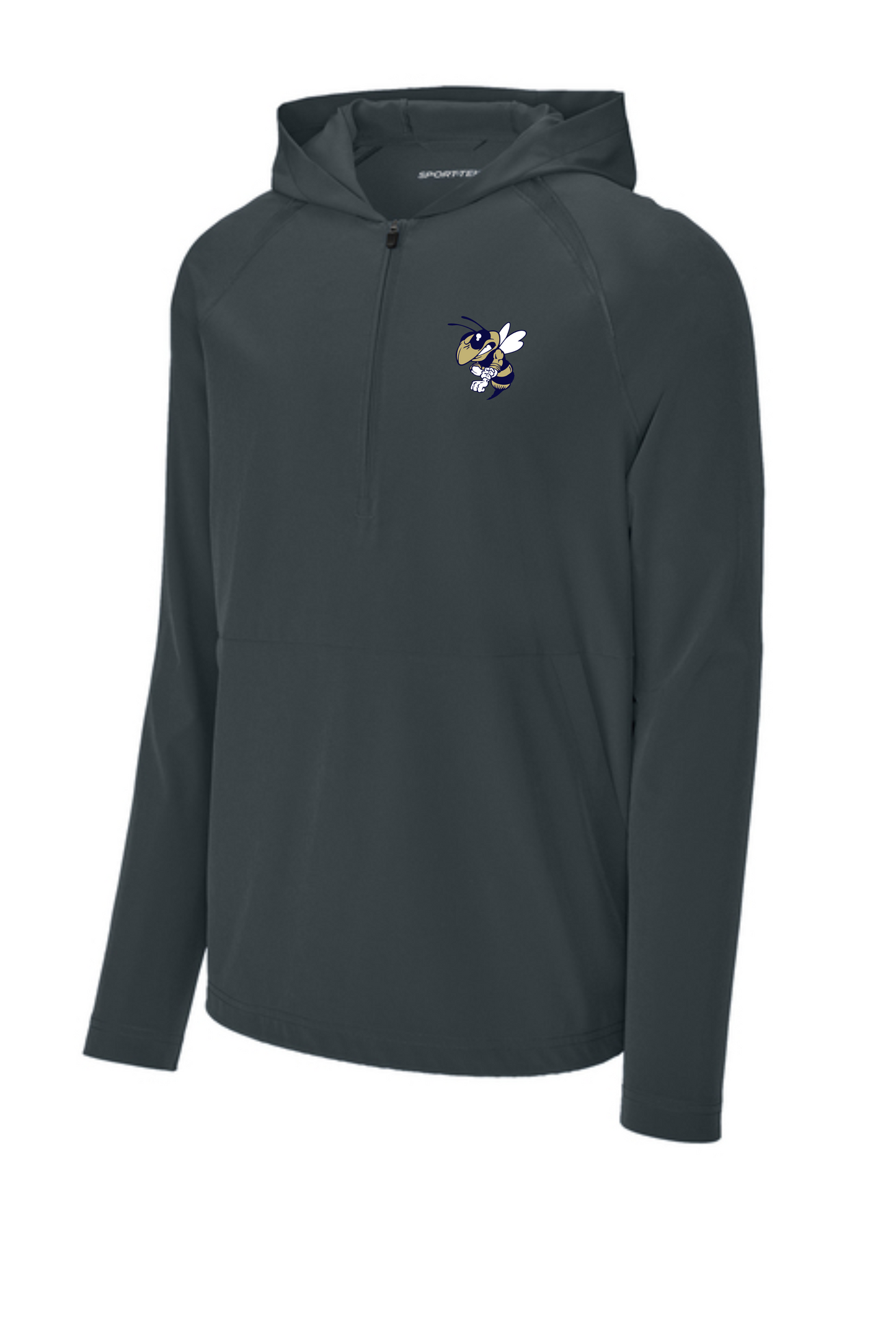 Hooded Longsleeve Cage Jacket- Bee Embroidery
