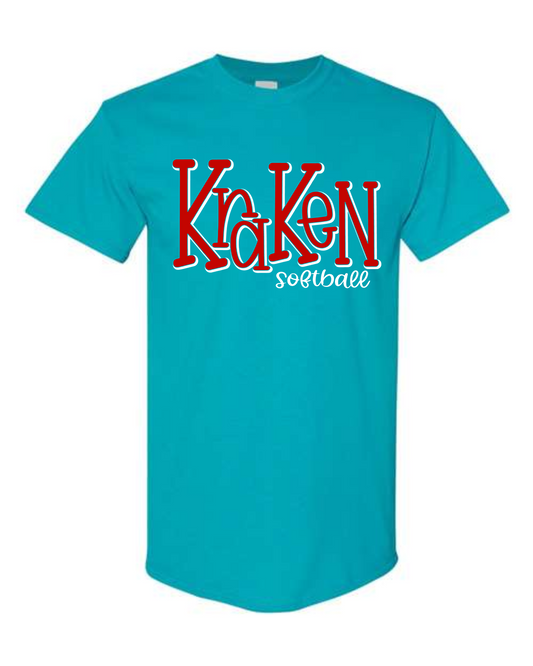 Kraken- Words - Teal