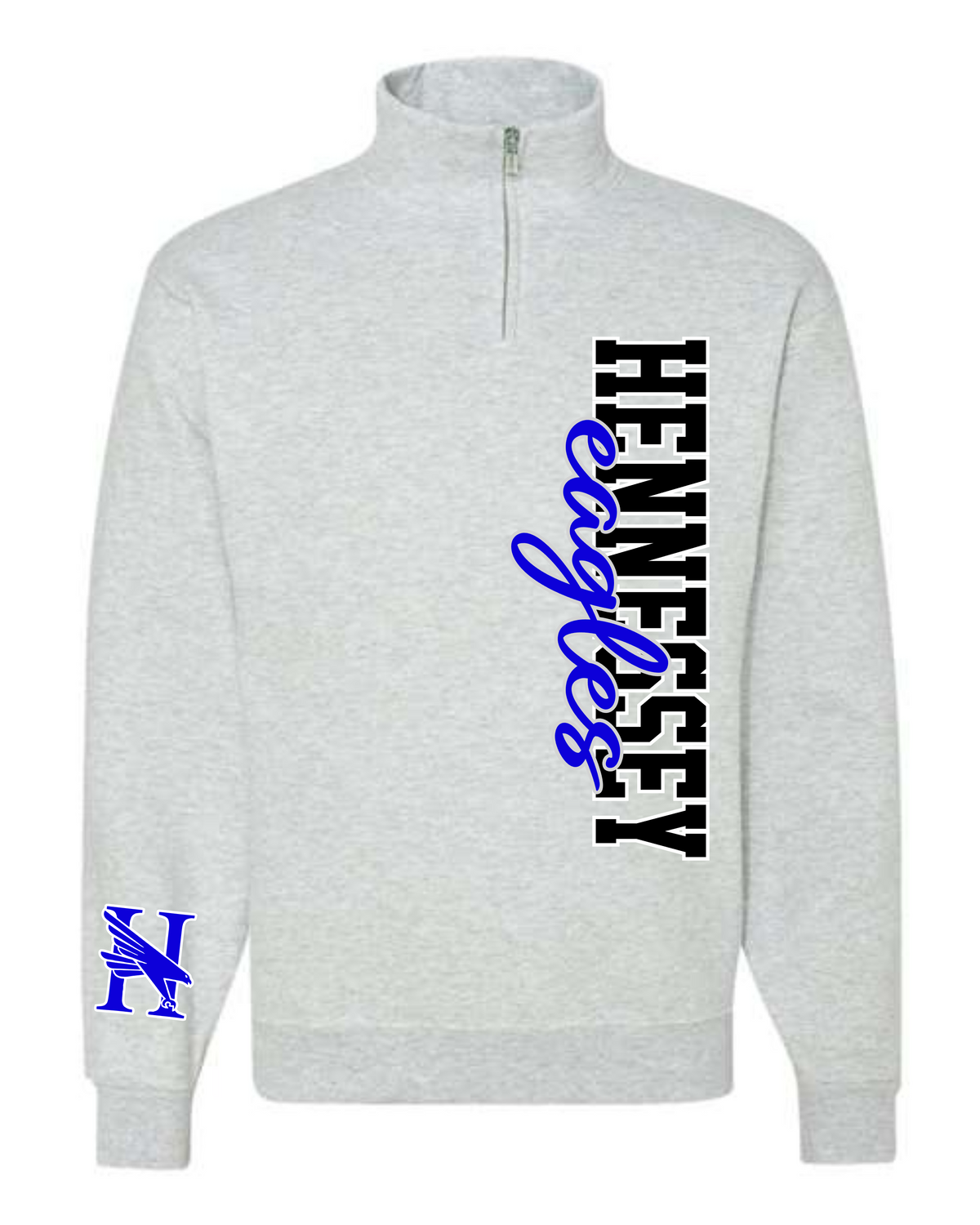 1/4 Zip Sweatshirt- Print down L Side