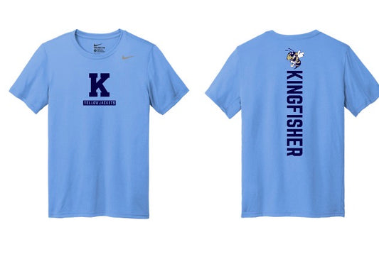 K Yellowjackets with KINGFISHER Back- WHITE & CAROLINA BLUE