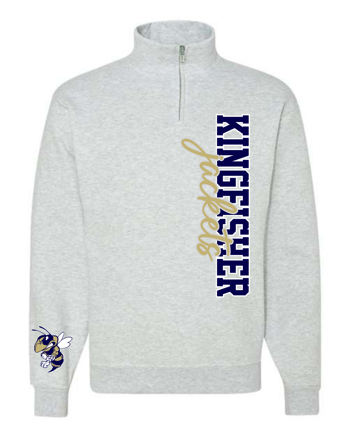 1/4 Zip Sweatshirt- Print down L Side