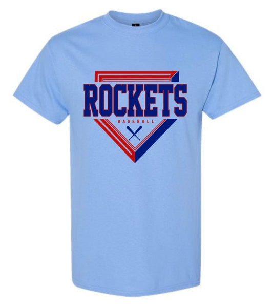 Rockets- Plate Design- Baby Blue